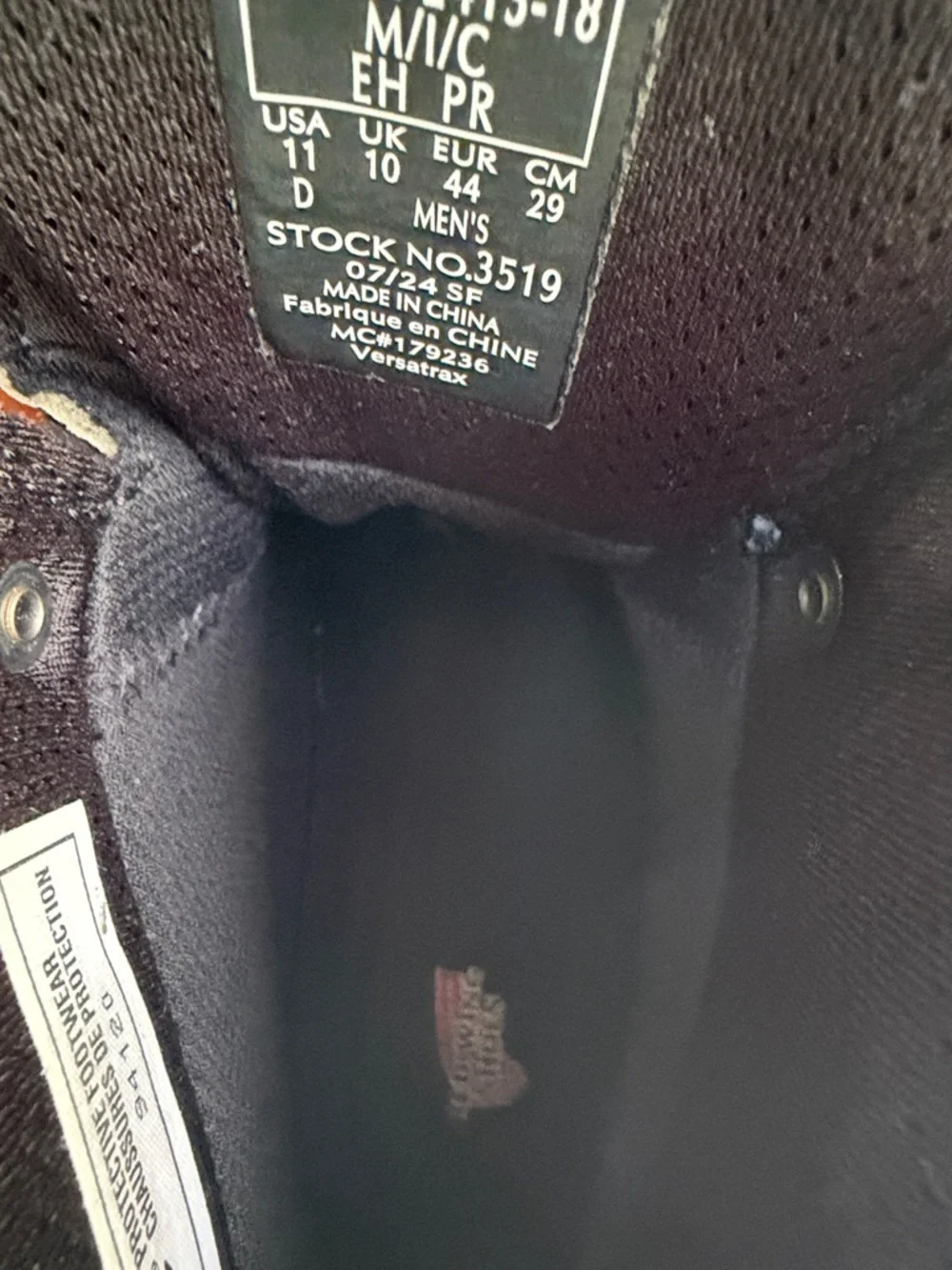 Red Wing 3519 Versatrax Steel Toe Work Boots Men’s 11 D EH PR Waterproof